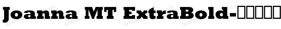 Joanna MT ExtraBold字体转换